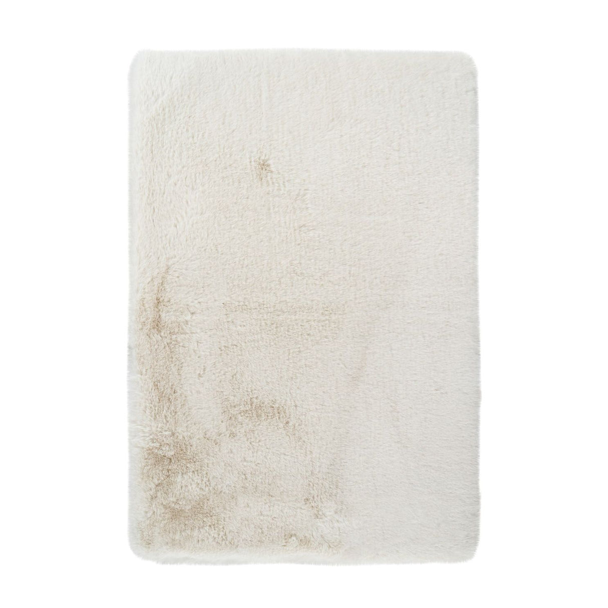 Badematte – Kunstfell Oberfläche, Hoher Flor, Weißer Farbton, 40 x 60 cm - Rabbit 625 | Kayoom