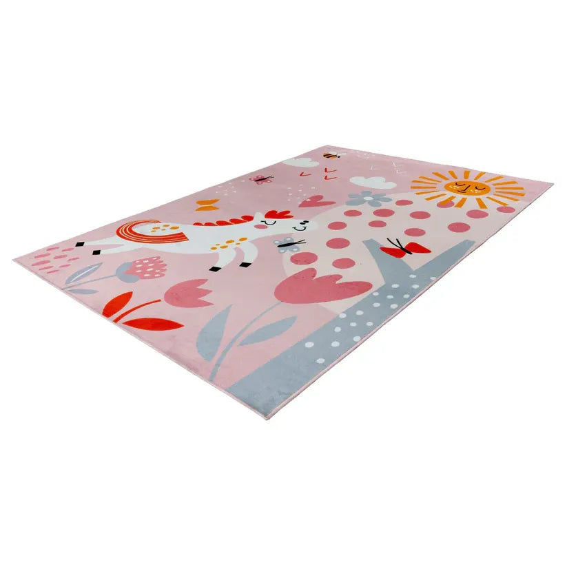 Teppich – Sanfte Farbwelt, Behaglicher Komfort, Liebevolles Kindermotiv, 6 mm - Wonder 126 | Kayoom
