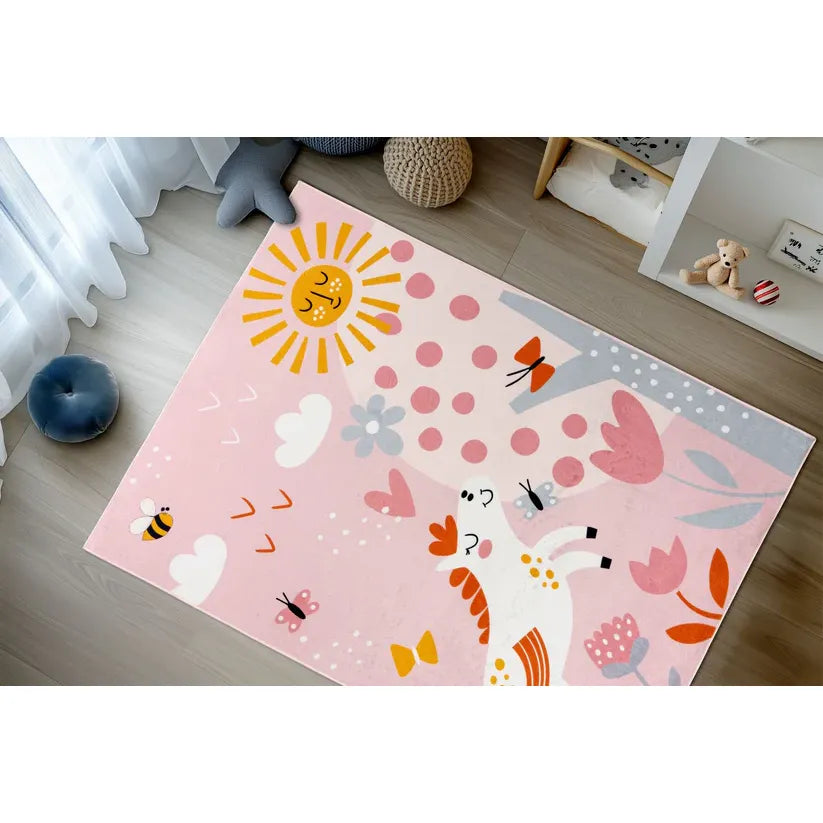 Teppich – Sanfte Farbwelt, Behaglicher Komfort, Liebevolles Kindermotiv, 6 mm - Wonder 126 | Kayoom