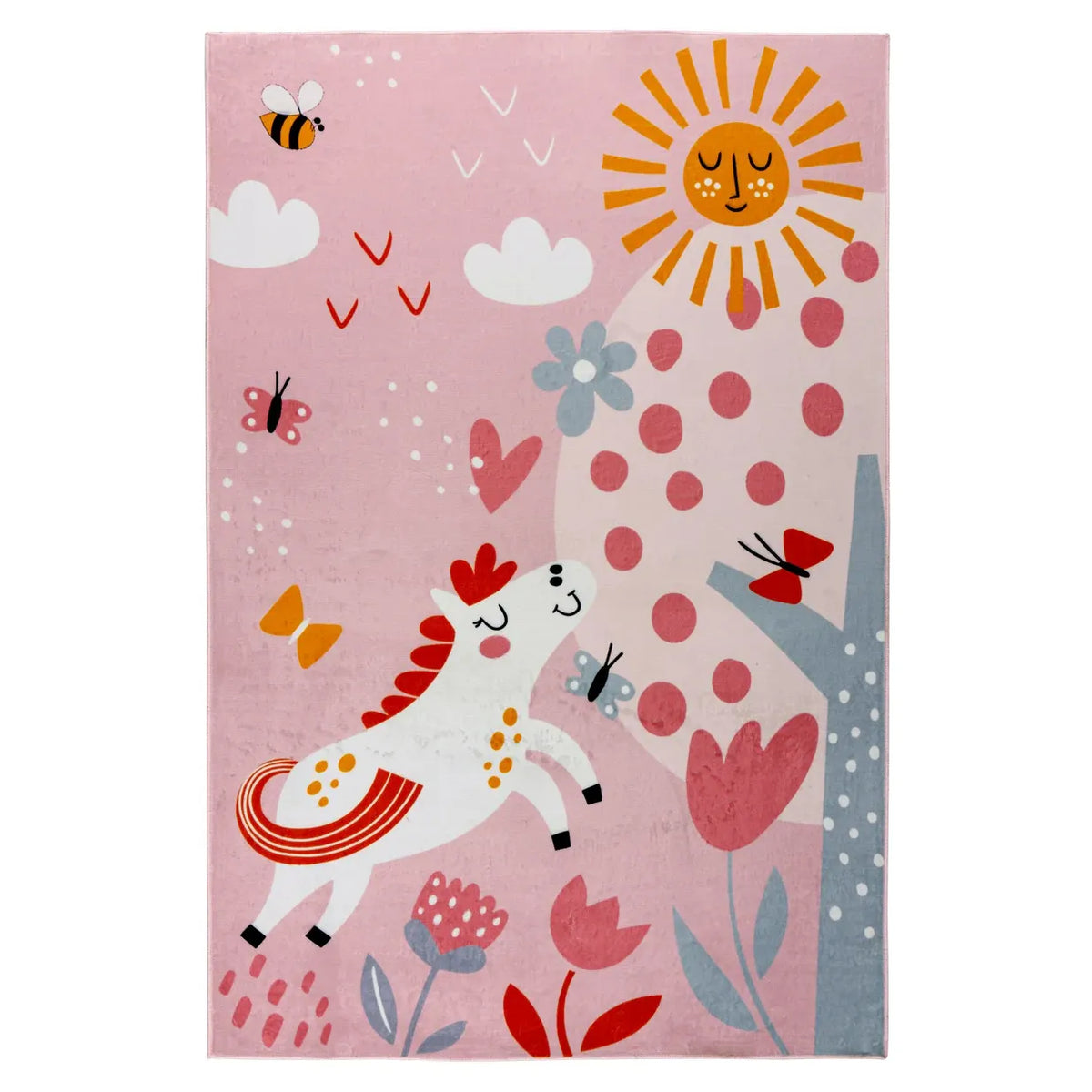 Teppich – Sanfte Farbwelt, Behaglicher Komfort, Liebevolles Kindermotiv, 6 mm - Wonder 126 | Kayoom