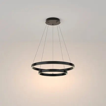 Pendelleuchte – Schwarzes Aluminium, 61W Leistung, Warmweiß, Ø60 cm - Rim | Maytoni
