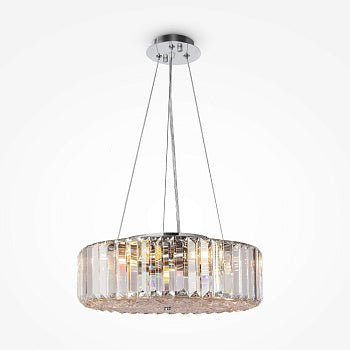 Deckenleuchte chromfarben Kristallakzente 6×E27 – MOD080CL - 06CH | Maytoni - Esszett Luxury | Stilvolles Wohnen mit Charakter