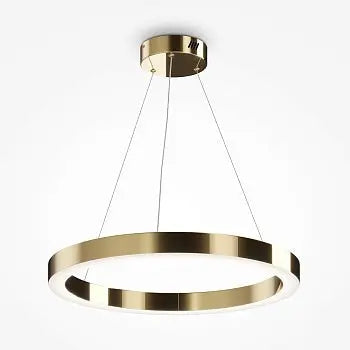Pendelleuchte – Messing Finish, Acrylschirm, 39 W LED, IP20 Schutz, Ø60 cm - Saturno | Maytoni