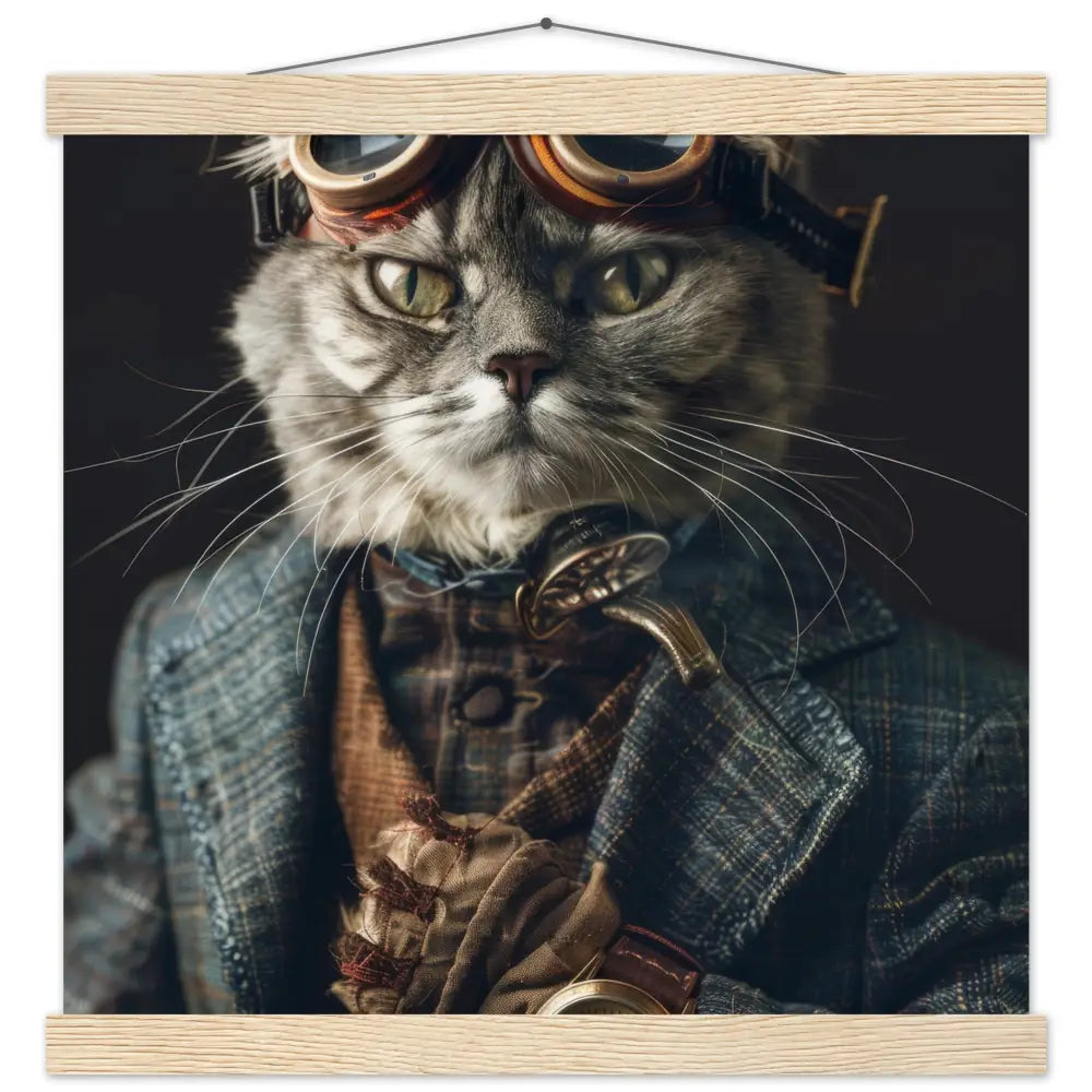 Schulposter – Korat Katze, Steampunk-Outfit, Brille | St Tropez Art