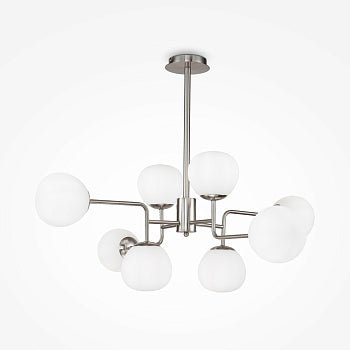 Pendelleuchte mit Opalglas - Diffusoren und Nickel - Finish im modernen Design – Erich | Maytoni - Esszett Luxury | Stilvolles Wohnen mit Charakter