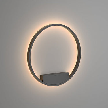 Wandleuchte mit schwarzem Aluminiumring und weißem Silikon - Diffusor – Rim | Maytoni - Esszett Luxury | Stilvolles Wohnen mit Charakter
