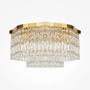 Deckenleuchte – Goldfarbenes Metall, 6-flammig, 45 cm Durchmesser - Dune | Maytoni