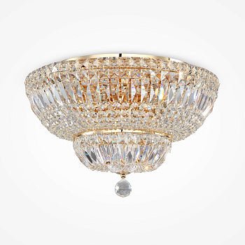 Kronleuchter mit Gold‑Metallrahmen diamantgeschliffenen Kristallen 12‑flammig – Basfor | Maytoni - Esszett Luxury | Stilvolles Wohnen mit Charakter