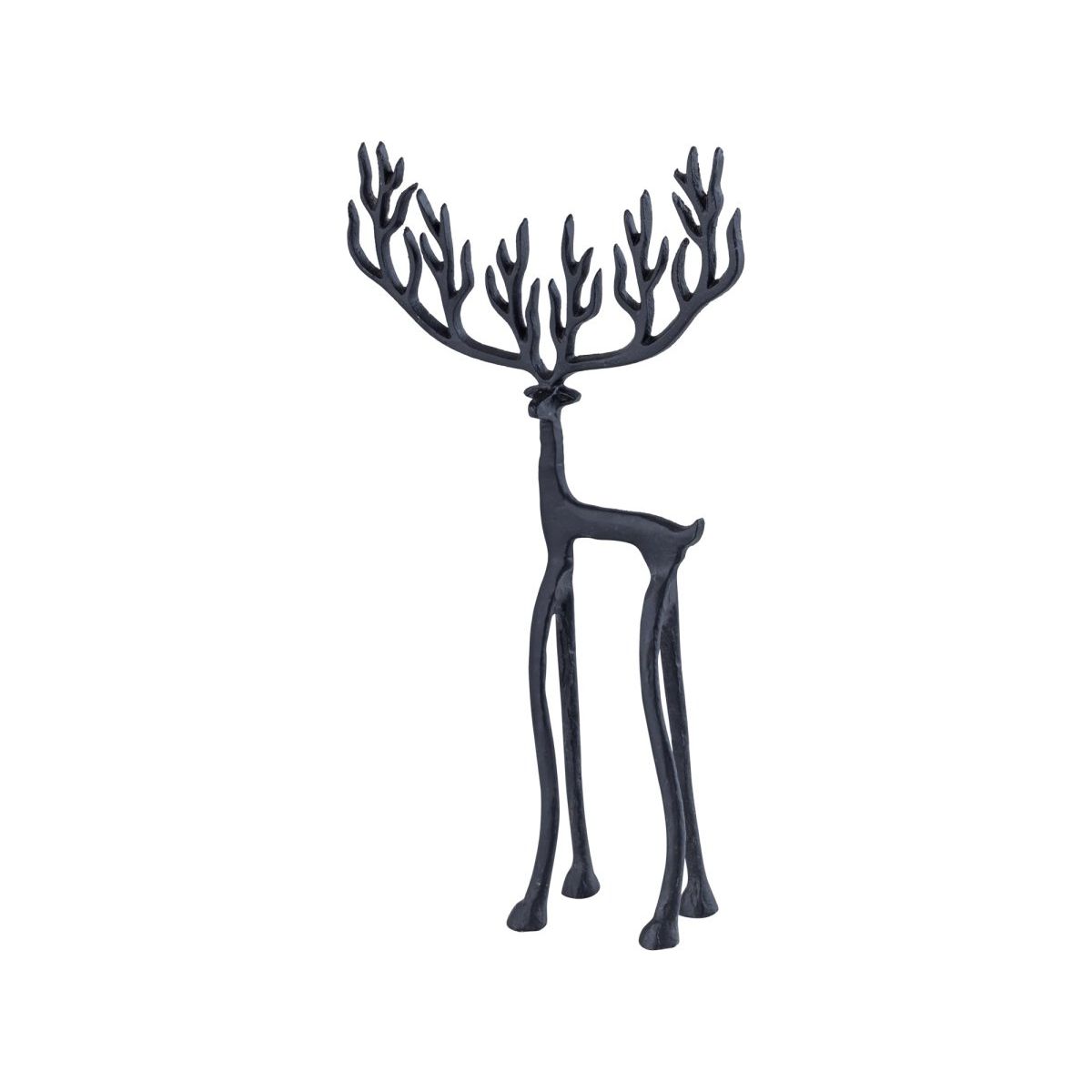 Canaan Black Alu Rentier Statue M von PTMD - Esszett Luxury | Stilvolles Wohnen mit Charakter