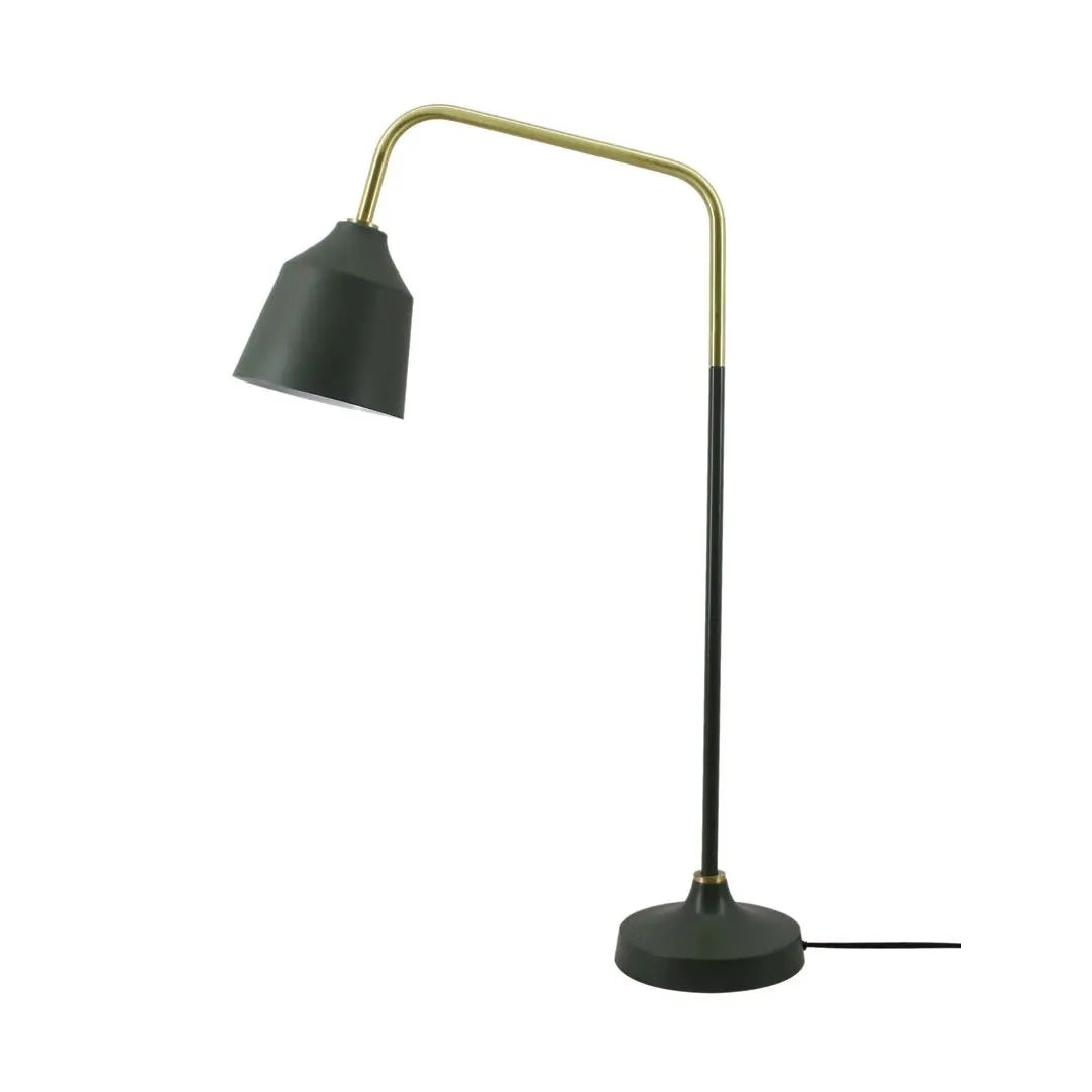 Tischleuchte – Grüner Farbton, Goldene Akzente, Puristisches Design - Carisa 287 | Kayoom