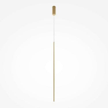 Pendelleuchte Matt - Schwarz mit Messing - Details Lineares Design & Integrierte LED – Halo | Maytoni - Esszett Luxury | Stilvolles Wohnen mit Charakter