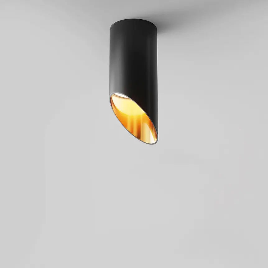 Black aluminum ceiling light with gold accents and GU10 socket – Lipari | Maytoni