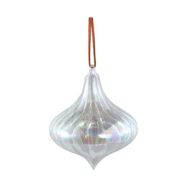Christbaumschmuck - Kaly Clear, Kugel in Tropfenform 10.0 x 10.0 x 12.0 cm von PTMD - Esszett Luxury | Stilvolles Wohnen mit Charakter
