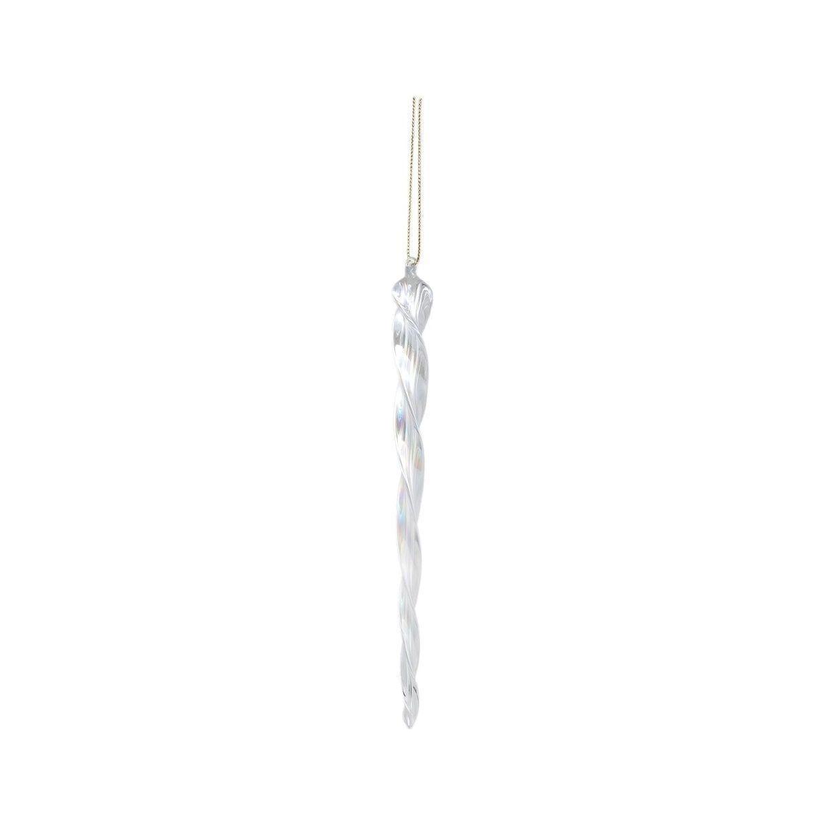 Christbaumschmuck - Rabina Clear, Eiszapfen 2.0 x 2.0 x 30.0 cm von PTMD - Esszett Luxury | Stilvolles Wohnen mit Charakter