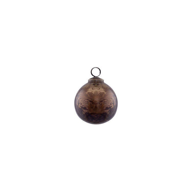 Christbaumschmuck - Tyreese Brown, runde Kugel 8.0 x 8.0 x 8.0 cm von PTMD - Esszett Luxury | Stilvolles Wohnen mit Charakter
