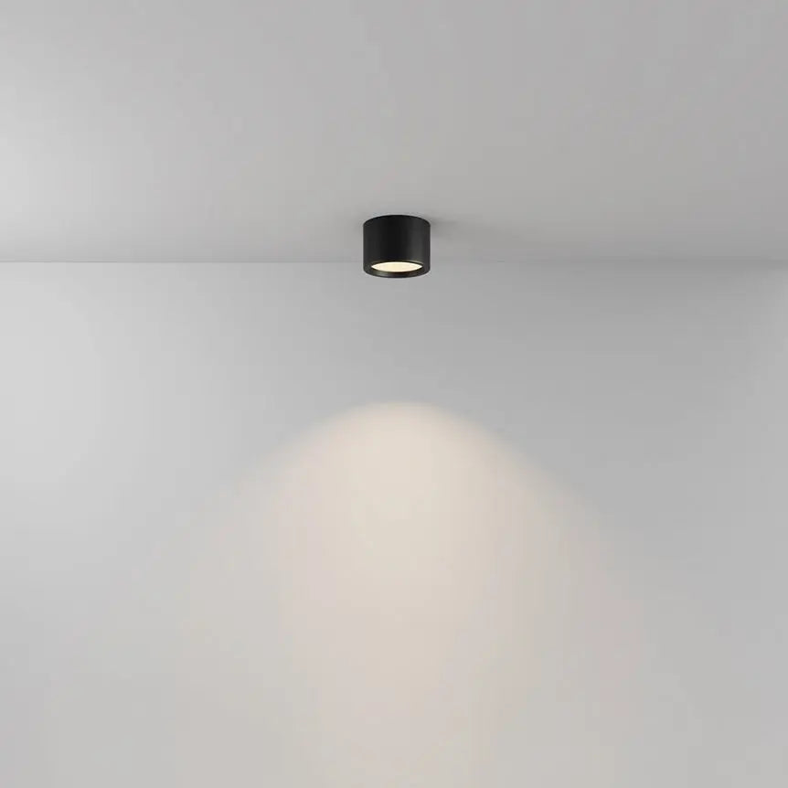 Black aluminum ceiling light with integrated LED and IP44 protection – Hydra | Maytoni