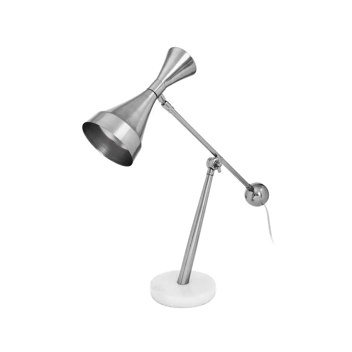 Tischleuchte – Skulpturales Design, Silberne Akzente, Edle Materialien - Cosima 125 | Kayoom