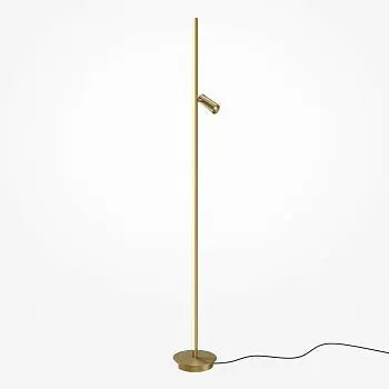 Floor lamp Metal frame Chrome finish & Crystal shade – Thin | Maytoni