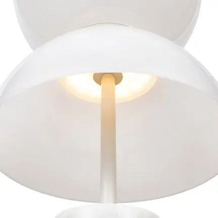 Table Lamp White Metal Marble Base & Glossy Glass Diffuser – Kyoto | Maytoni