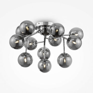 Deckenleuchte chromfarben Rauchspiegel - Glasglocken 12×G9 – MOD545PL - 12CH | Maytoni - Esszett Luxury | Stilvolles Wohnen mit Charakter