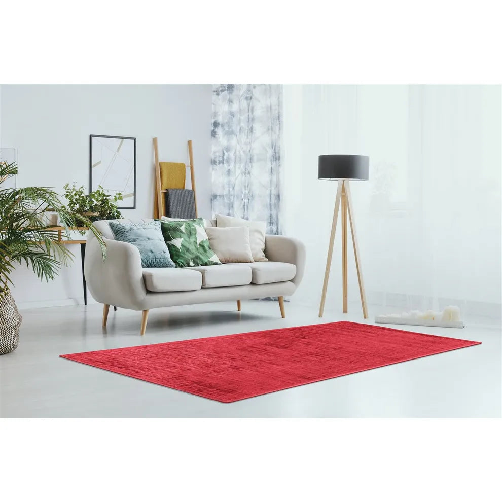 Teppich – Viskose Oberfläche, 3D Effekt, Kirschrot, 160 x 230 cm - Karma 125 | Kayoom