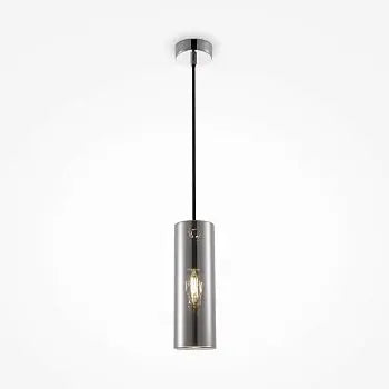 Pendant light with chrome metal base and hand-blown glass in a modern design – Gioia | Maytoni