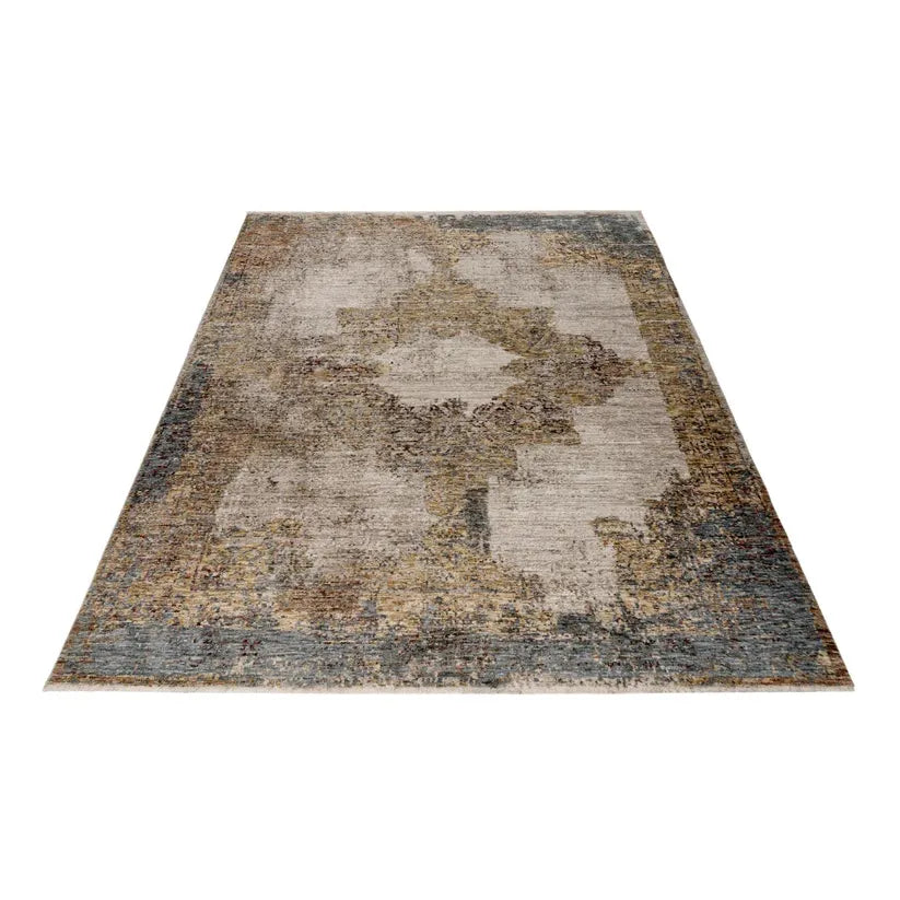 Multi-coloured print design carpet, easy care, suitable for underfloor heating – Pono 722 | Kayoom