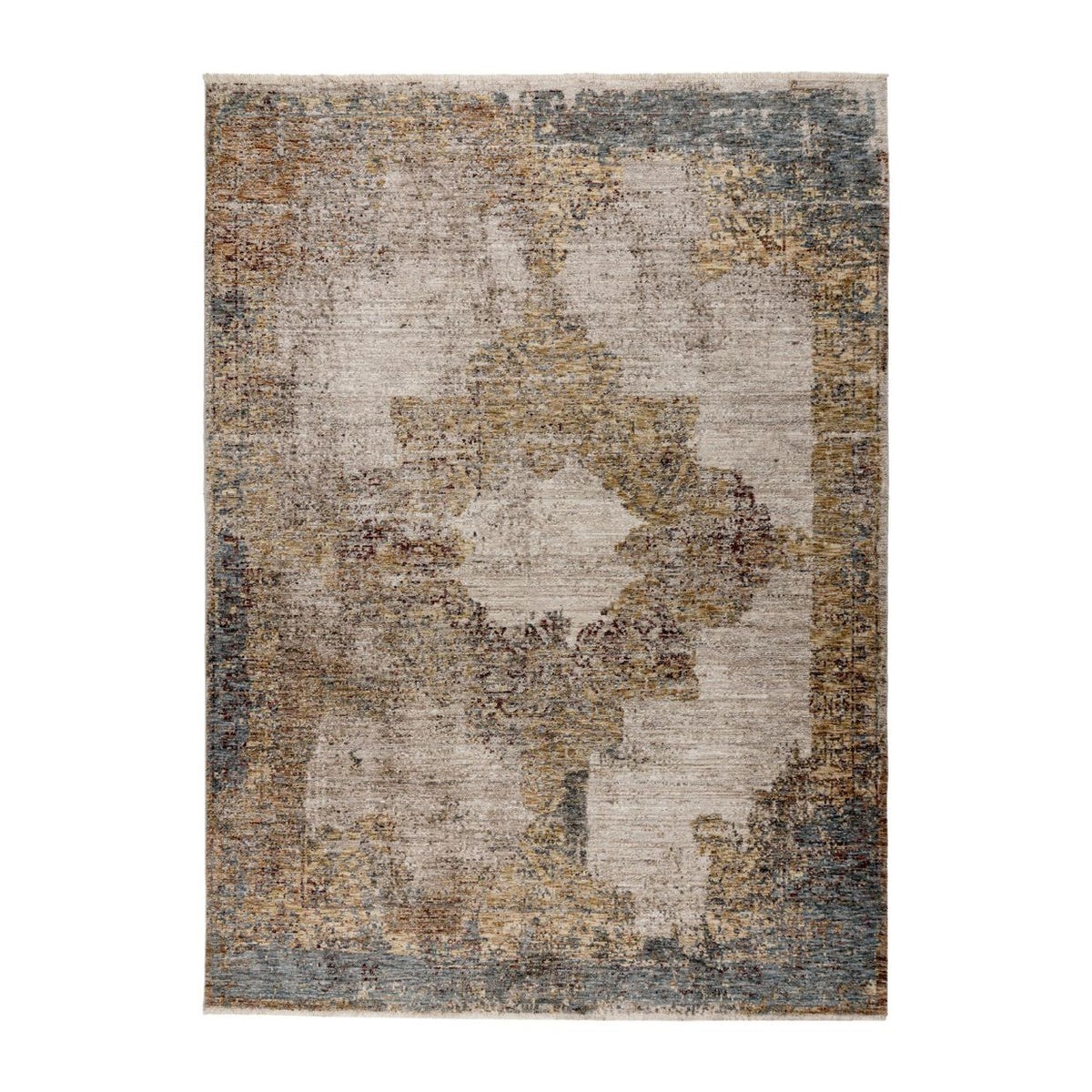 Multi-coloured print design carpet, easy care, suitable for underfloor heating – Pono 722 | Kayoom