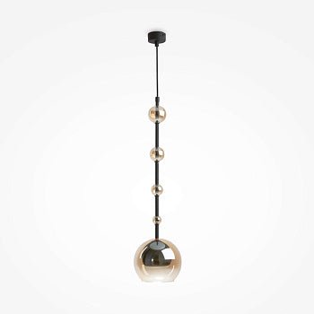 Pendelleuchte Modernes Design Schwarzes Metall, Rauchglas Zylindriger Schirm – Ros | Maytoni - Esszett Luxury | Stilvolles Wohnen mit Charakter