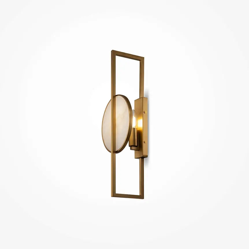 Wall Sconce Gold, Metal Frame, Natural Stone Accent – Marmo | Maytoni