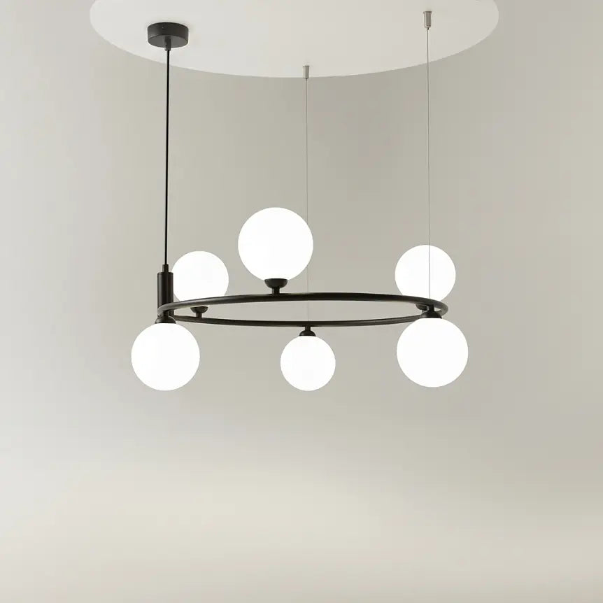 Pendant Light with Modern Ring Design, Black Metal Frame, and Acrylic Diffuser – Ring | Maytoni