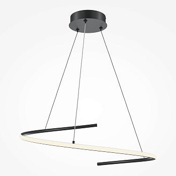 Pendelleuchte Minimalistisches Schwarzes Metallgehäuse LED – Curve | Maytoni - Esszett Luxury | Stilvolles Wohnen mit Charakter