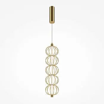 Pendant Lamp Golden Finish Dome Shade & Integrated LED – Golden Cage | Maytoni