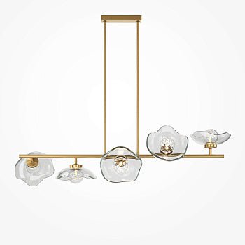 Pendelleuchte Moderner Messing - Metall - und Gussglas - Akzent 5 - flammig – Miracle | Maytoni - Esszett Luxury | Stilvolles Wohnen mit Charakter