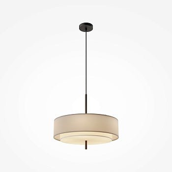 Pendelleuchte mit grauem Stoffschirm und PVC - Diffusor im modernen Design – Bergamo | Maytoni - Esszett Luxury | Stilvolles Wohnen mit Charakter