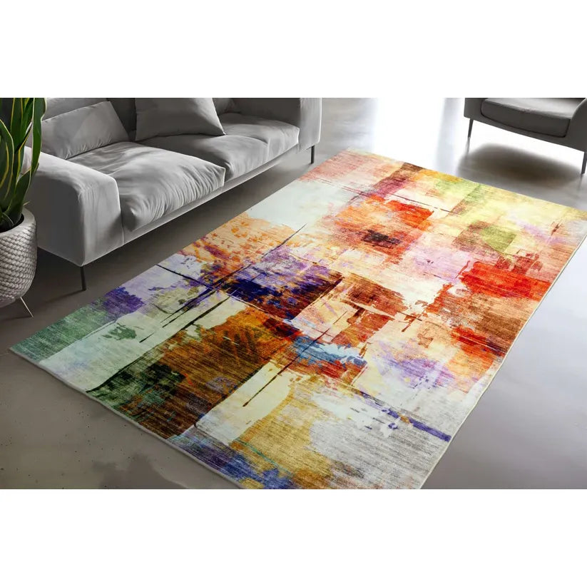 Teppich – Abstraktes Design, Mehrfarbiger Look, Kurzflor Struktur, 120 x 170 cm - Visionary 134 | Kayoom