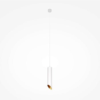 Pendelleuchte Weißes Aluminiumgehäuse mit goldfarbenem Akzent, Glasdiffusor und LED - kompatibel – Arc | Maytoni - Esszett Luxury | Stilvolles Wohnen mit Charakter