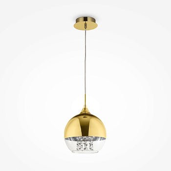 Pendelleuchte mit goldfarbener Metallbasis und Kristallakzenten im luxuriösen Design – Fermi | Maytoni - Esszett Luxury | Stilvolles Wohnen mit Charakter