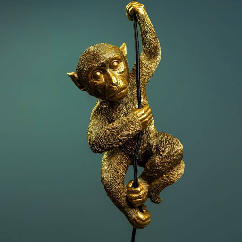 Ceiling Light – Sculptural Design, Playful Animal Motif, Polyresin Construction, Antique Gold Finish – Chip | WERNS