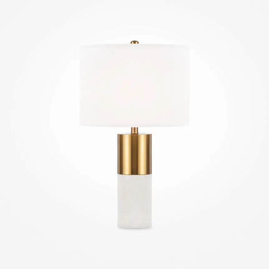 Tischleuchte – Messing, Alabaster, 65 cm Höhe, E27 Sockel - Bianco | Maytoni