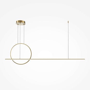 Pendelleuchte Schwarz & Gold Lineares Design & Integrierte LED – Halo | Maytoni - Esszett Luxury | Stilvolles Wohnen mit Charakter