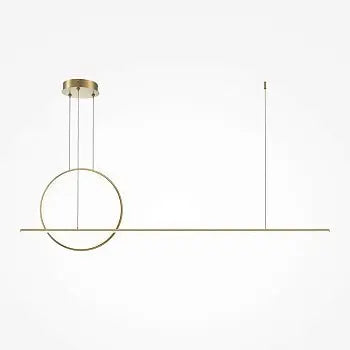 Pendant Light Black & Gold Linear Design & Integrated LED – Halo | Maytoni