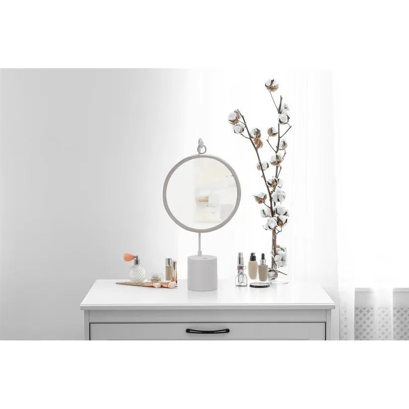 Spiegel mit Metallrahmen Marmorsockel & rundem Design – Eleganca 225 | Kayoom - Esszett Luxury | Stilvolles Wohnen mit Charakter