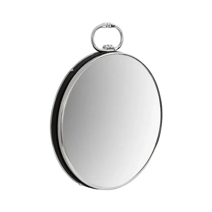 Wandspiegel – Runde Form, Modernes Design, Silber Schwarz - Eleganca 425 | Kayoom