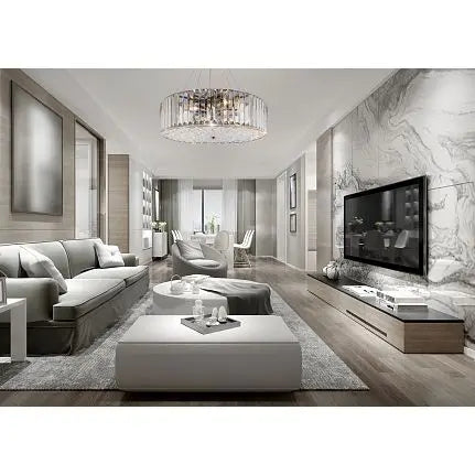 Ceiling lamp chrome-plated crystal accents 6×E27 – MOD080CL-06CH | Maytoni