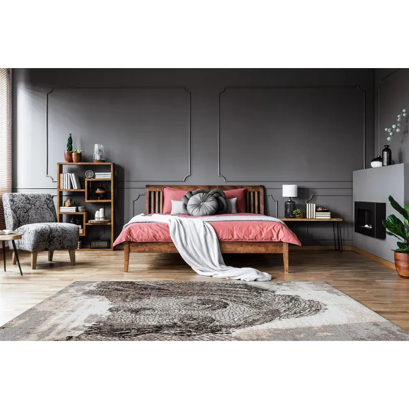 Rug Flat-pile Jacquard Weave in Vintage Design – Iglesia 225 | Kayoom