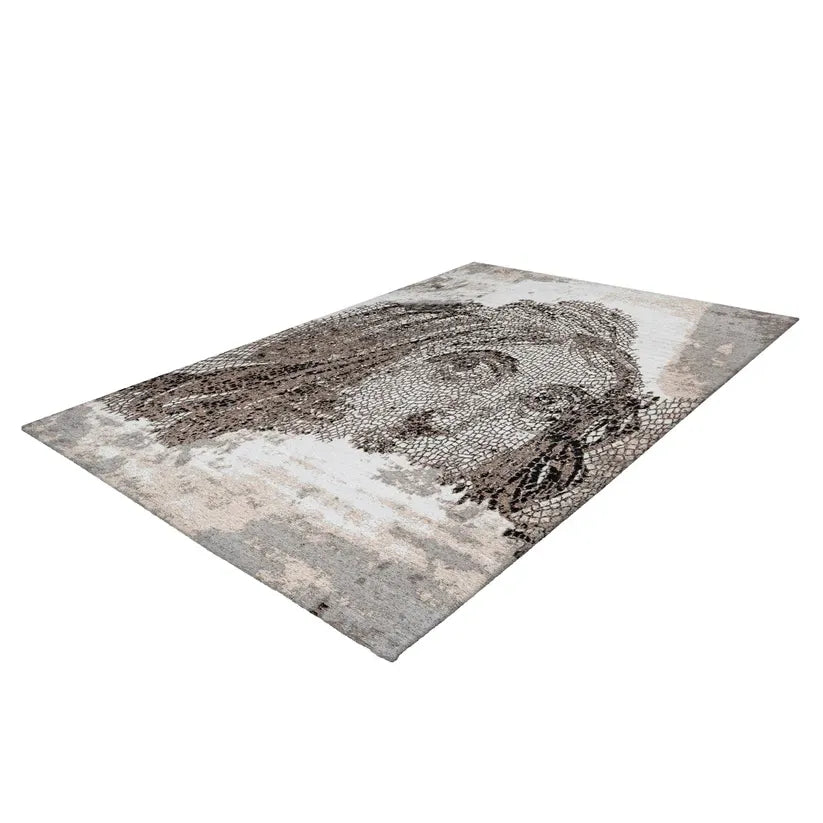 Rug Flat-pile Jacquard Weave in Vintage Design – Iglesia 225 | Kayoom