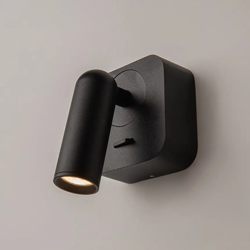 Wandleuchte – Schwarzes Metall und Aluminium, 3 W Leistung, Rechteckige Basis, 8,5 cm Höhe - Mirax | Maytoni