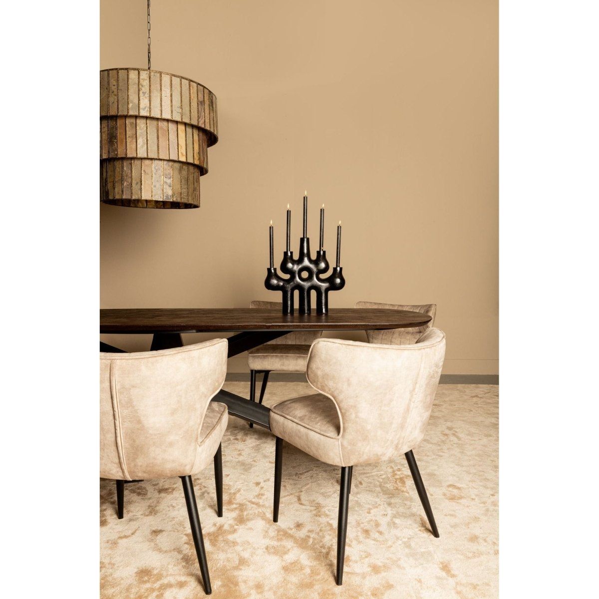 Esszimmerstuhl - Zinno 60.0 x 50.0 x 76.5 cm Braun von PTMD - Esszett Luxury | Stilvolles Wohnen mit Charakter