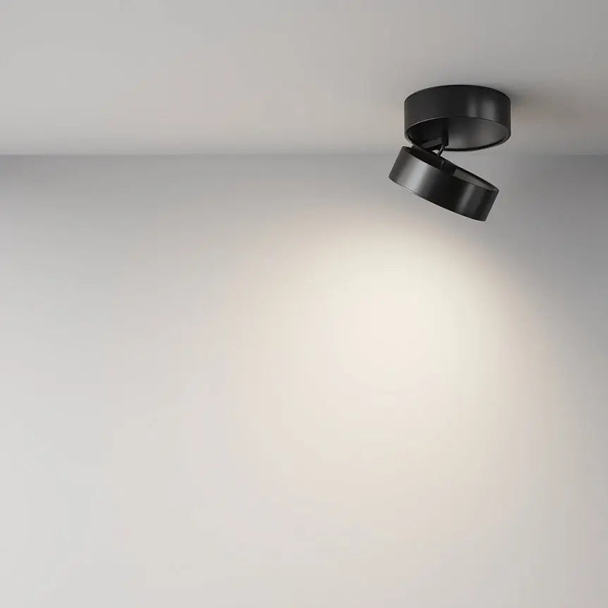 Deckenleuchte – Schwarzes Aluminium, 18 W Leistung, Ø12 cm, Neutralweiß - Onda | Maytoni